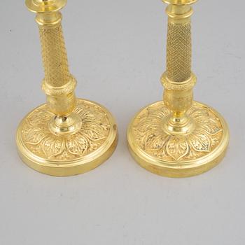 A pair of Empire candlesticks, first half of the 19th century.