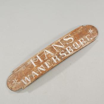 A ship sign, 20th century.