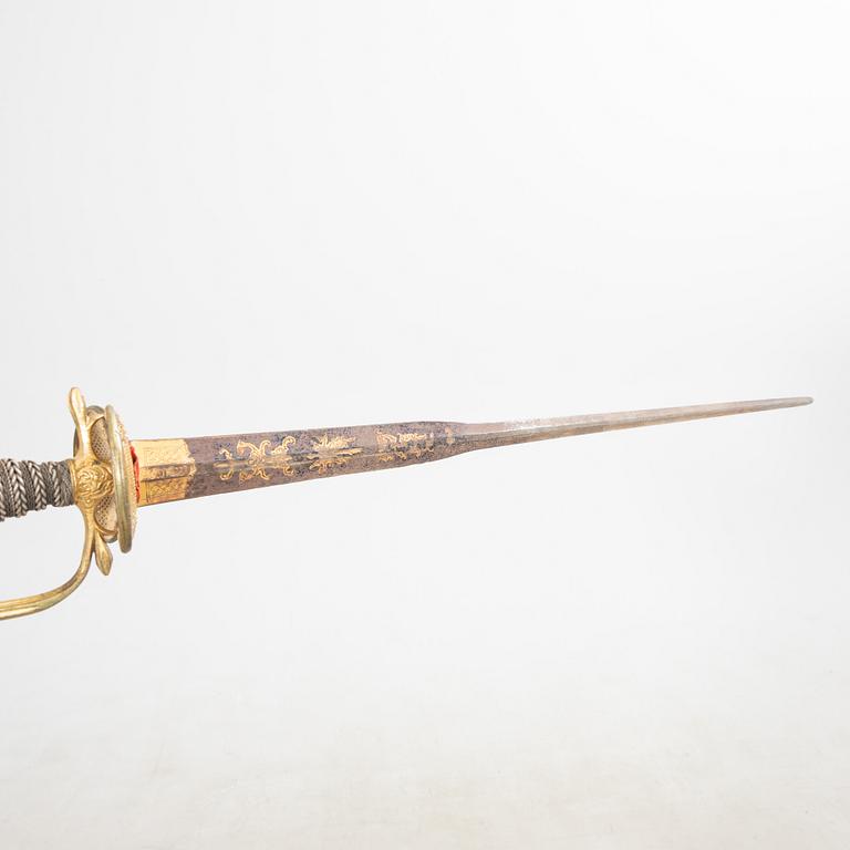 Värja för officer vid infanteriet, Sverige, gustaviansk.