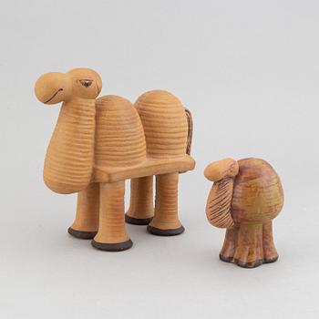 Lisa Larson, two stoneware figurines, 'Kamel' and 'Dromedar' from Gustavsberg.