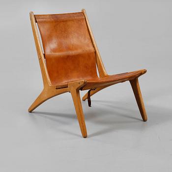 FÅTÖLJ. "Vilstol/Jaktstol 204". Östen Kristiansson, Vittsjö Möbelfabrik, 1900-talets andra hälft.