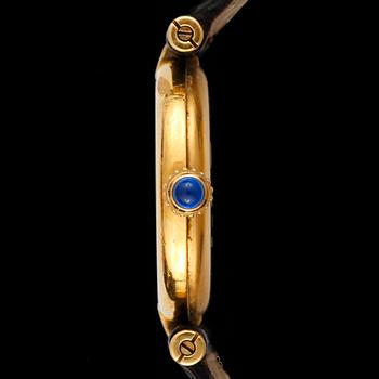 ARMBANDSUR, Must de Cartier, Paris, förgyllt silver, 1980-tal.