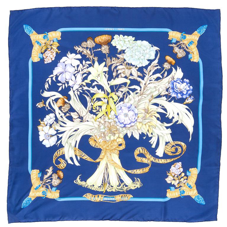 HERMÈS, a silk scarf, "Regina".