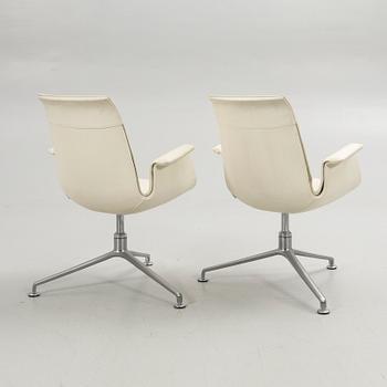 Preben Fabricius & Jørgen Kastholm, Chairs, a pair, "Tulip 6727", Walter Knoll, 20th century.