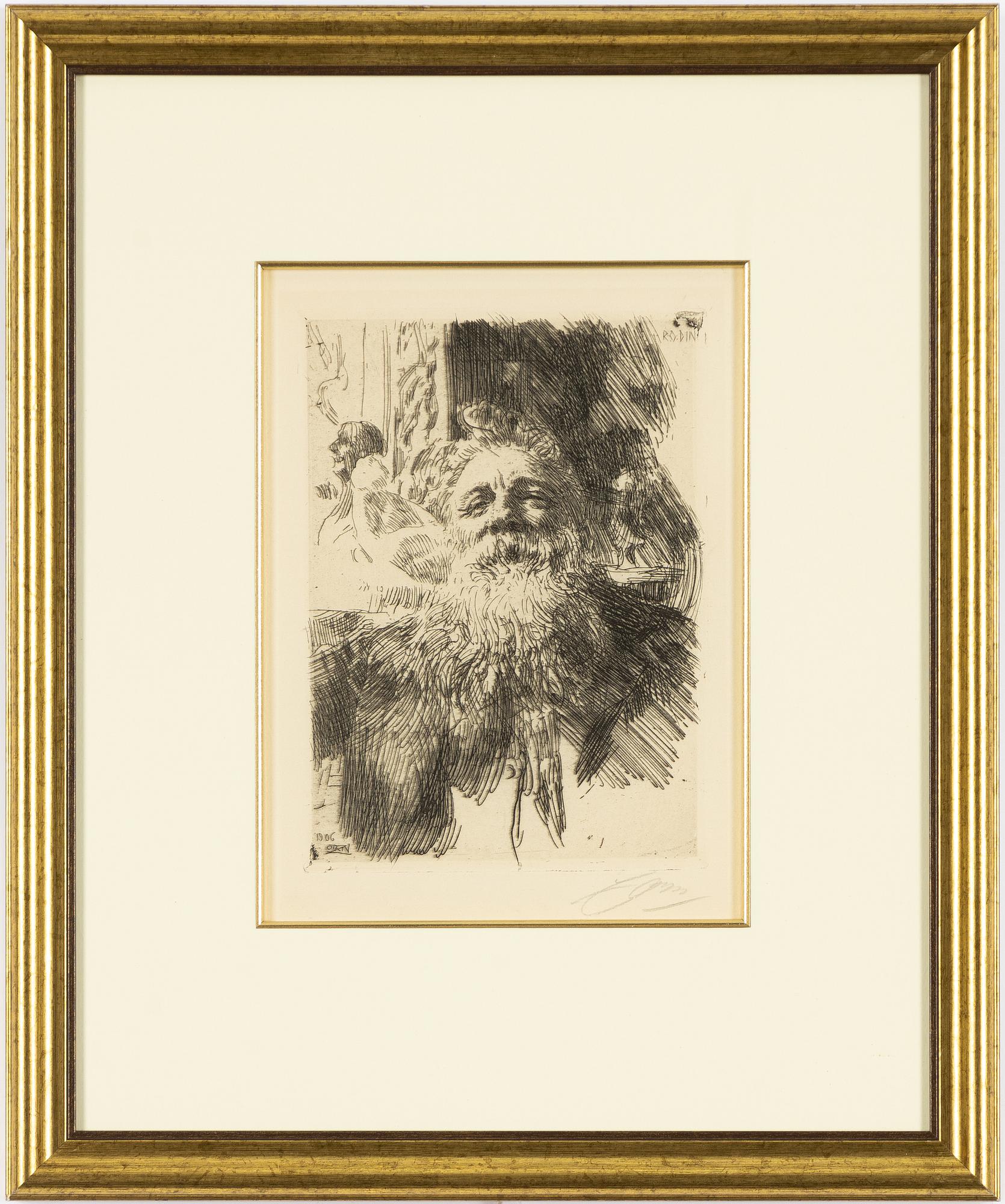 Anders Zorn, "Auguste Rodin".