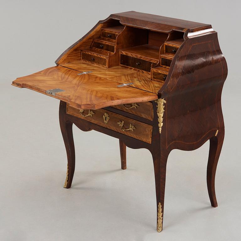 A Swedish Rococo secretaire attributed to Niklas Korp, master 1763.