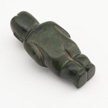 Figurin, grön sten, troligen Olmekisk 2500 f.Kr-250 e.Kr.