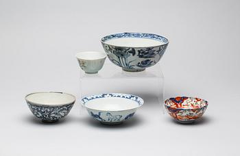 PARTI SKÅLAR, porslin, Kina.