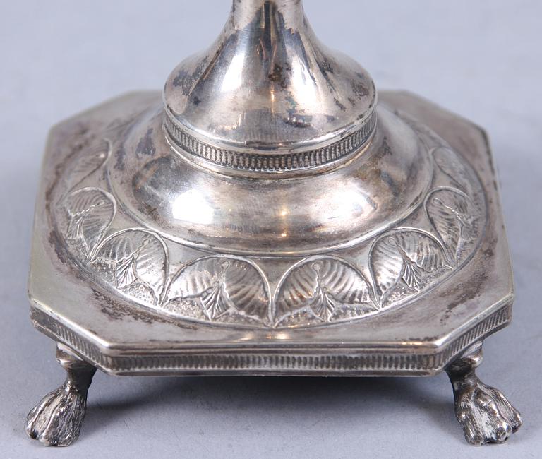 SOCKERSKÅL, silver, senempire, Göteborg, 1832. Tot vikt 710 g.