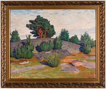 ARON GERLE, olja på duk, signerad, daterad 1914.