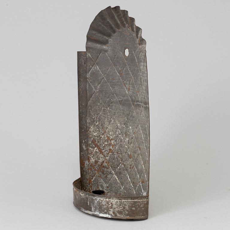 a tin wall sconce 19th century.