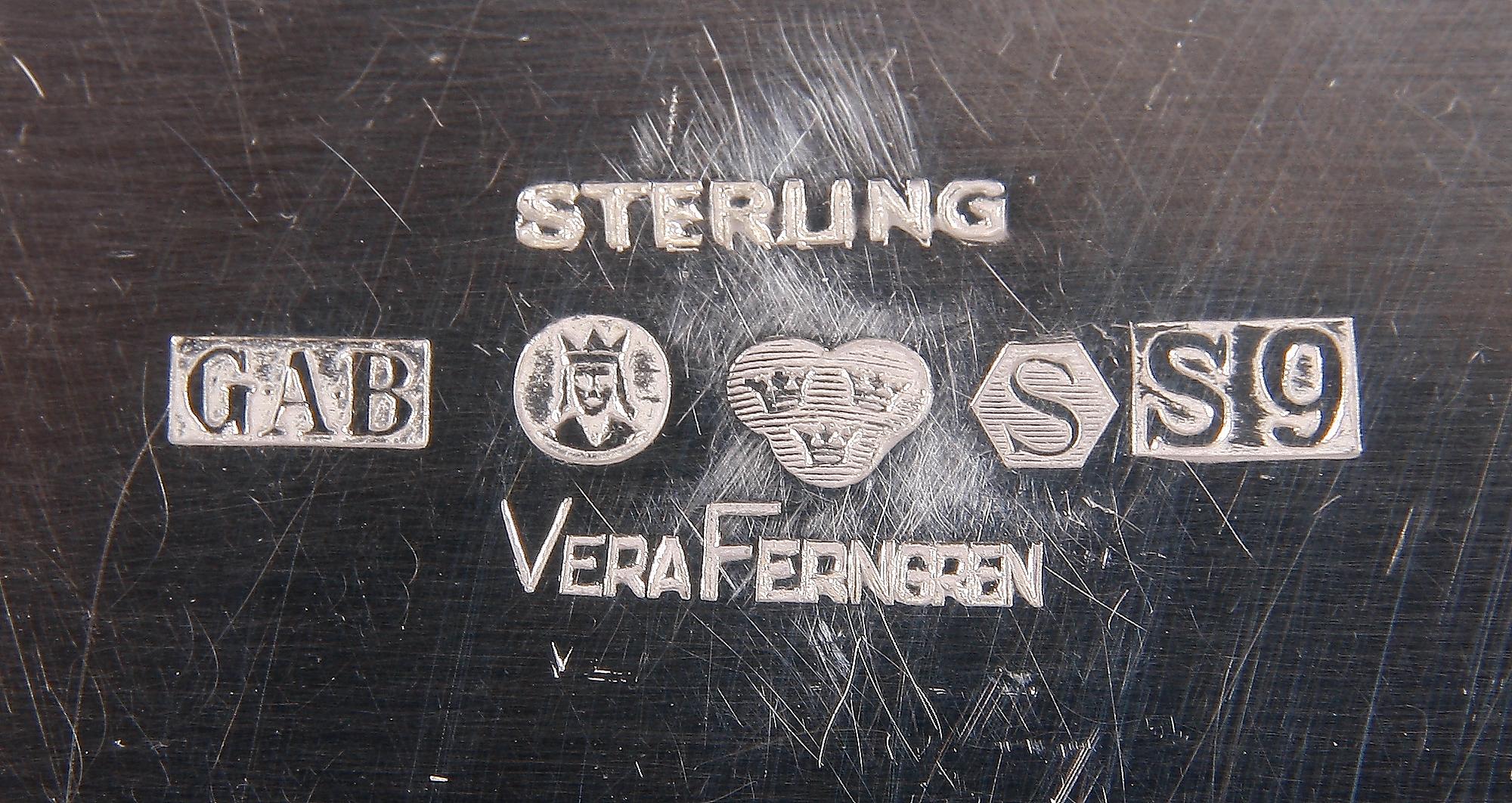 VASER, 2 st. silver. Vera Ferngren 1966 samt 1968.