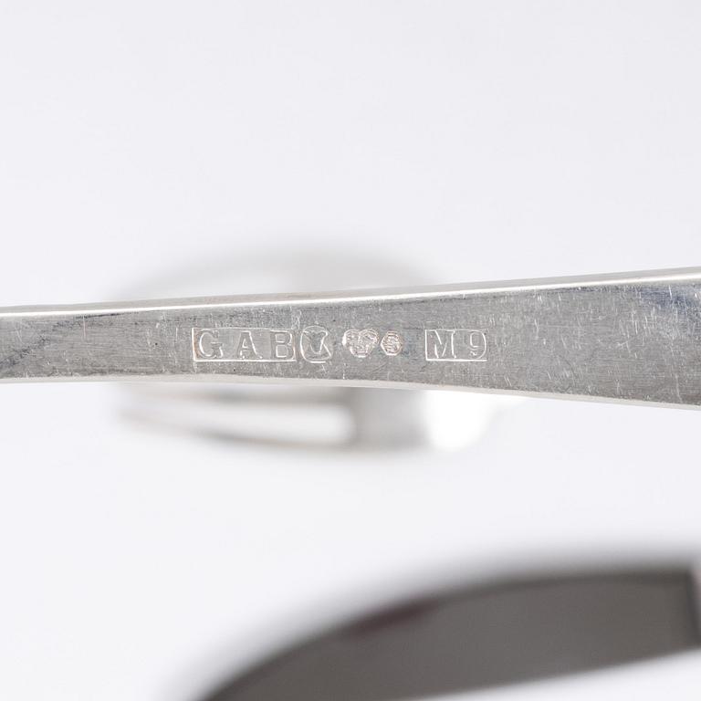 Jacob Ängman, a 46-piece silver flatware set i boxes, 'Rosenholm', GAB, Eskilstuna & Stockholm, Sweden, 1962-92.