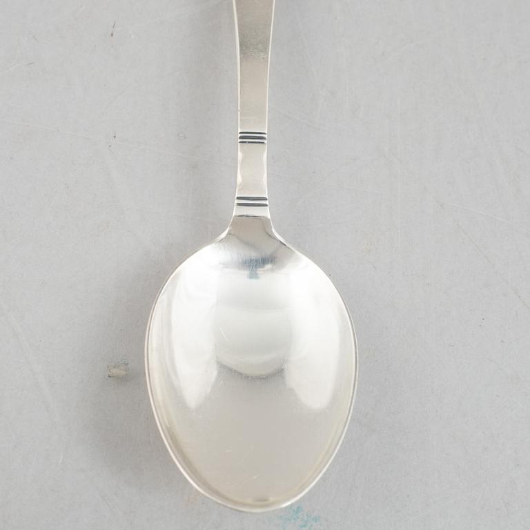 Jacob Ängman, besticksservis, 50 delar, silver,   "Rosenholm", GAB, Stockholm, 1965-1990.