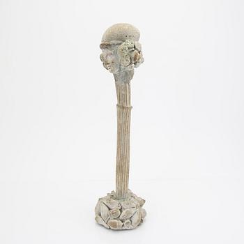 Sam Stigsson, a signed and dated 210 concrete sculpture/candle stick.