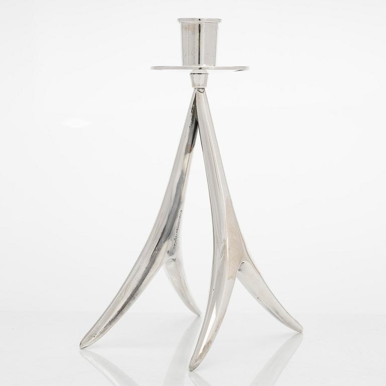 Anna-Greta Eker, A silver candlestick for Auran Kultaseppä Oy, Turku, 1968.