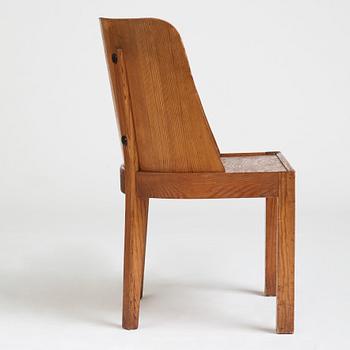 Axel Einar Hjorth, a stained pine low back "Lovö" chair, Nordiska Kompaniet, Sweden 1930's.