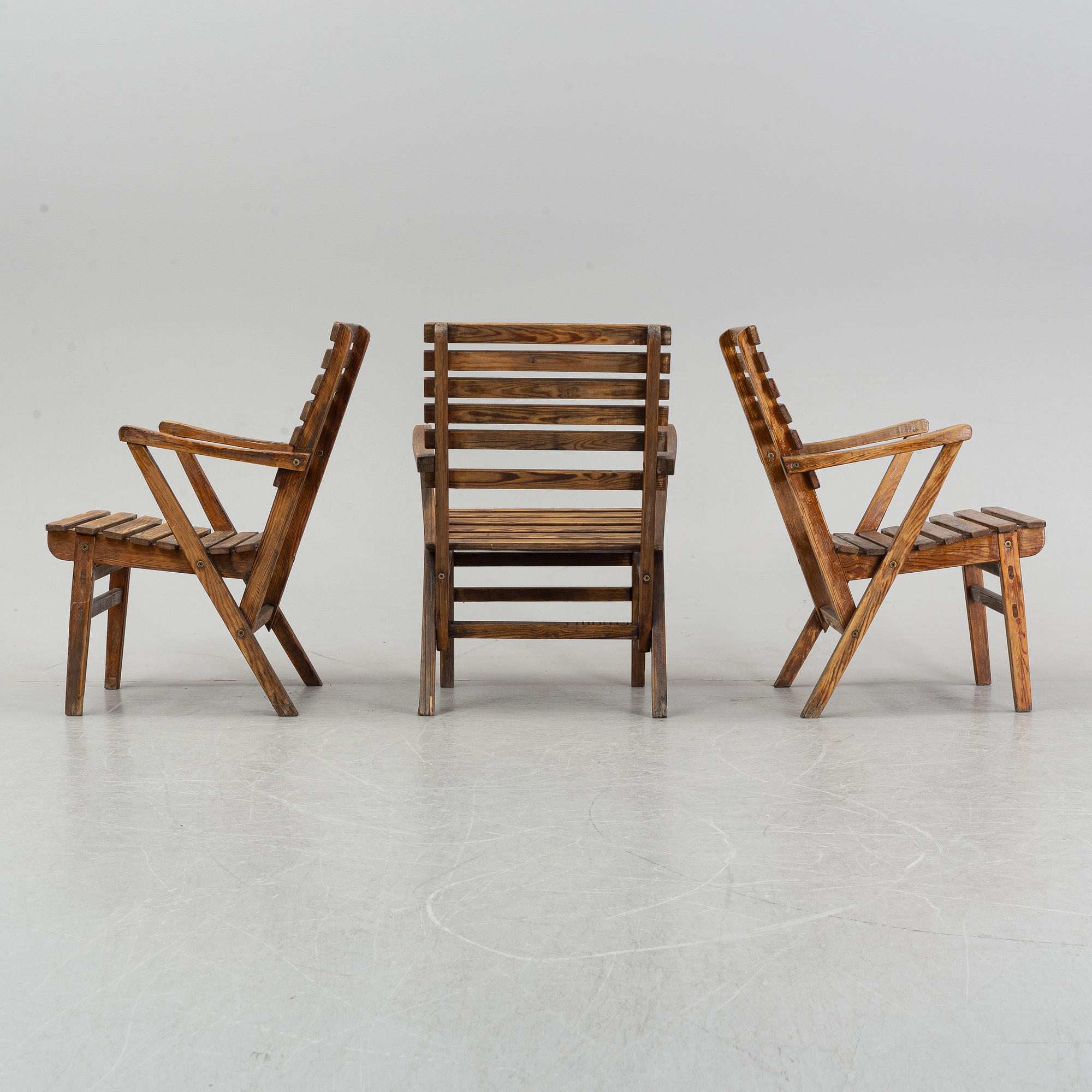 Carl Malmsten, a five garden furniture suite 'Bergshamra', Igelstaverket.