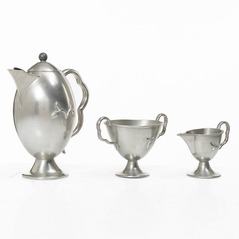 Firma Svenskt Tenn, A pewter coffee service, Stockholm 1927-1931 (3 pieces).