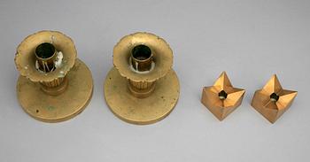 LJUSSTAKAR, 2 par, bla Skultuna 1900-tal.