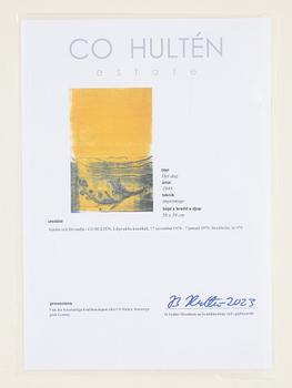 CO Hultén, imprimage på papper, signerad och utförd 1948.