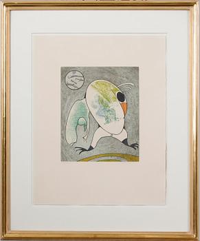 MAX ERNST, etching in colours, signed and numbered 89/100.