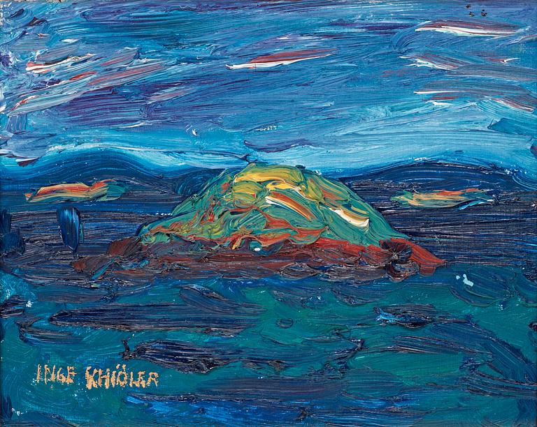 Inge Schiöler, "Solbelyst skär" (Costal motif).