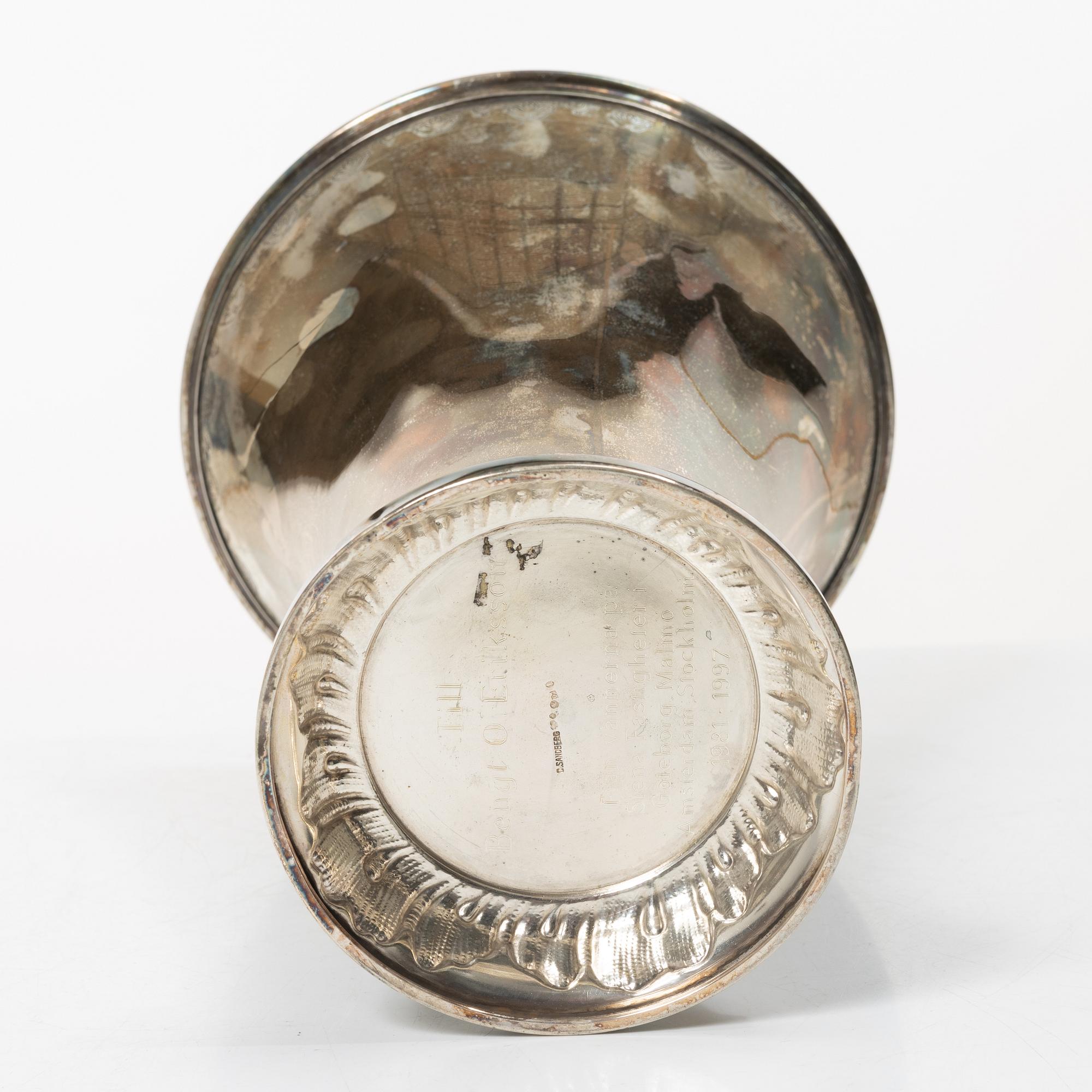 Carl Sandberg, a silver cup, Ystad 1916.