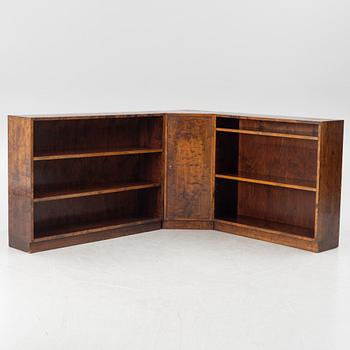 A Three part bookcase with cabinet, functionalism, 1930s.