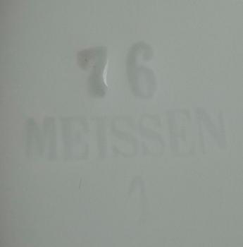 TALLRIKAR, 5 st, porslin, stämplad i godset Meissen, 1900-tal.