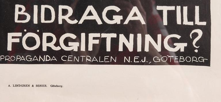 ALFRED PROESSDORF, förbudsaffisch, 1920-tal.
