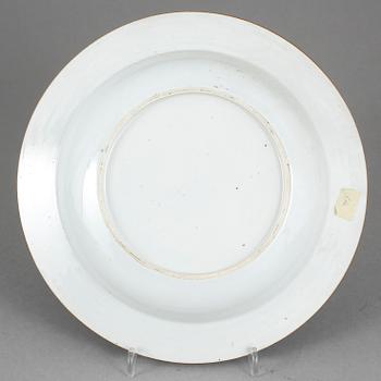TALLRIKAR 4 st, porslin. Qianlong Kina (1736-1795).