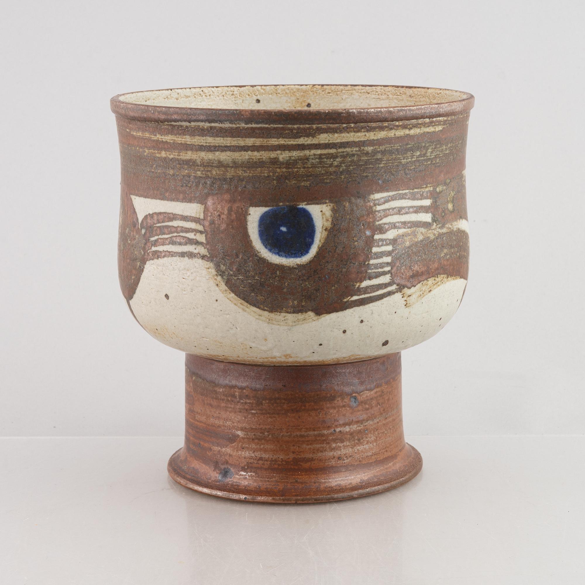 Lisa Larson, a unique glazed stoneware vase, Gustavsberg Studio.