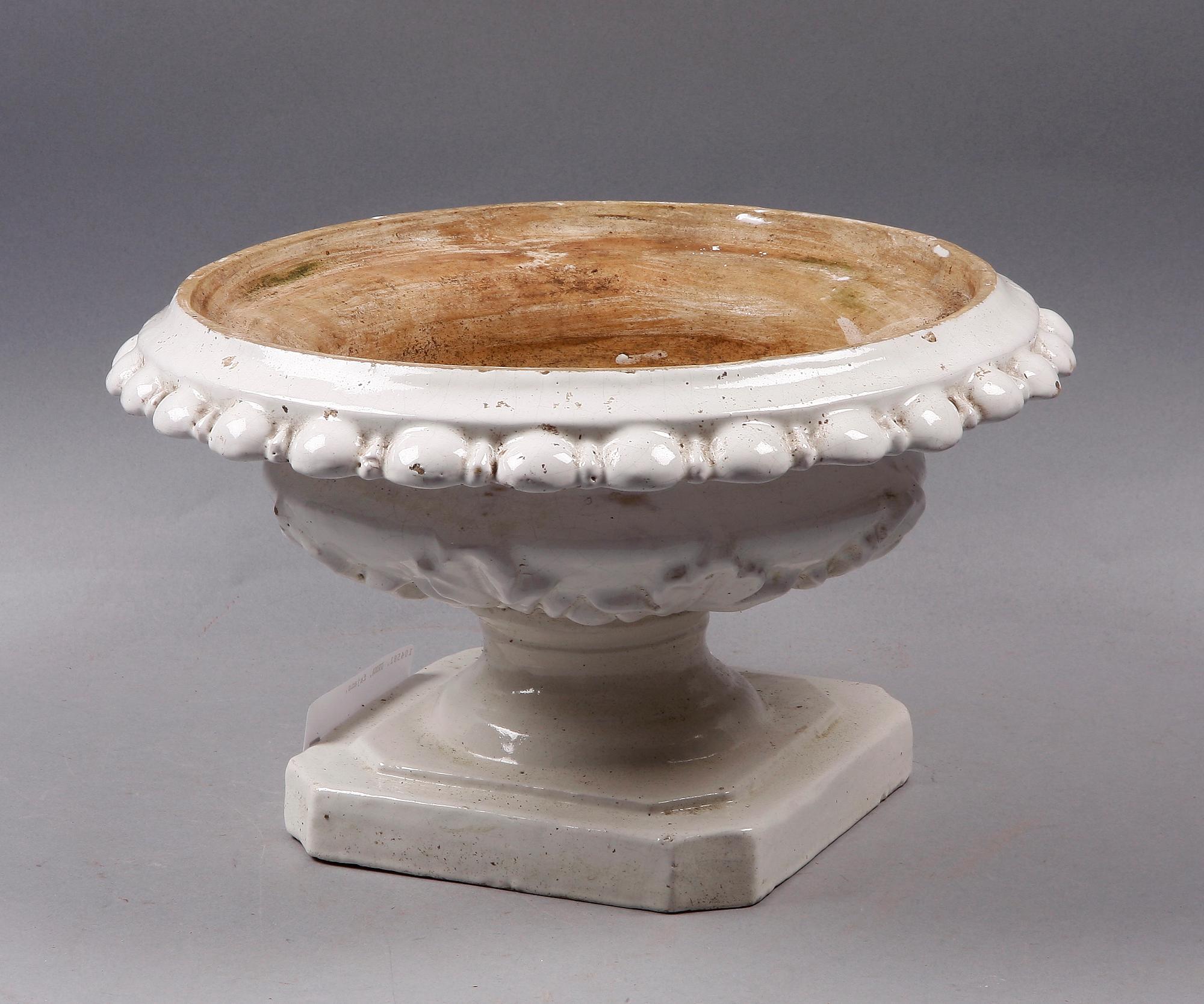 TRÄDGÅRDSURNA, fajans, 1800/1900-tal.