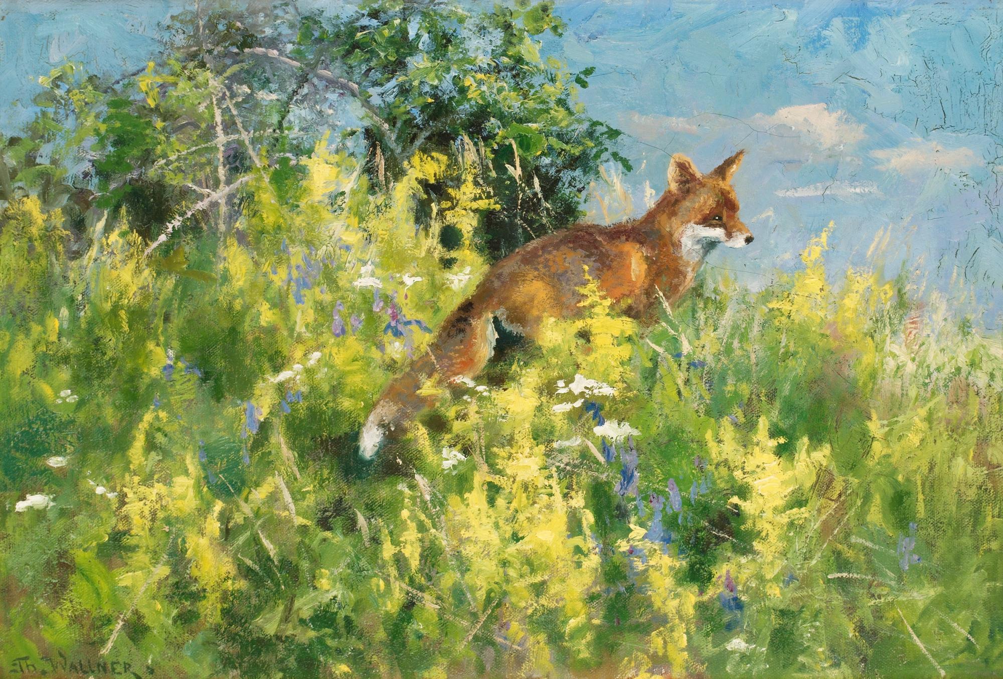 Thure Wallner, Sommarlandskap med räv.