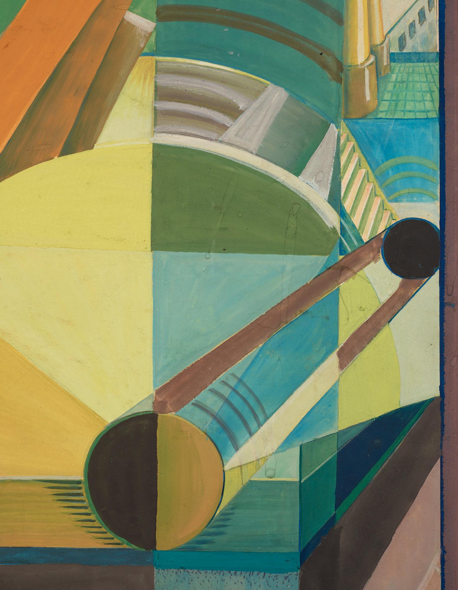 CO Hultén, gouache på kartong och utförd 1937.