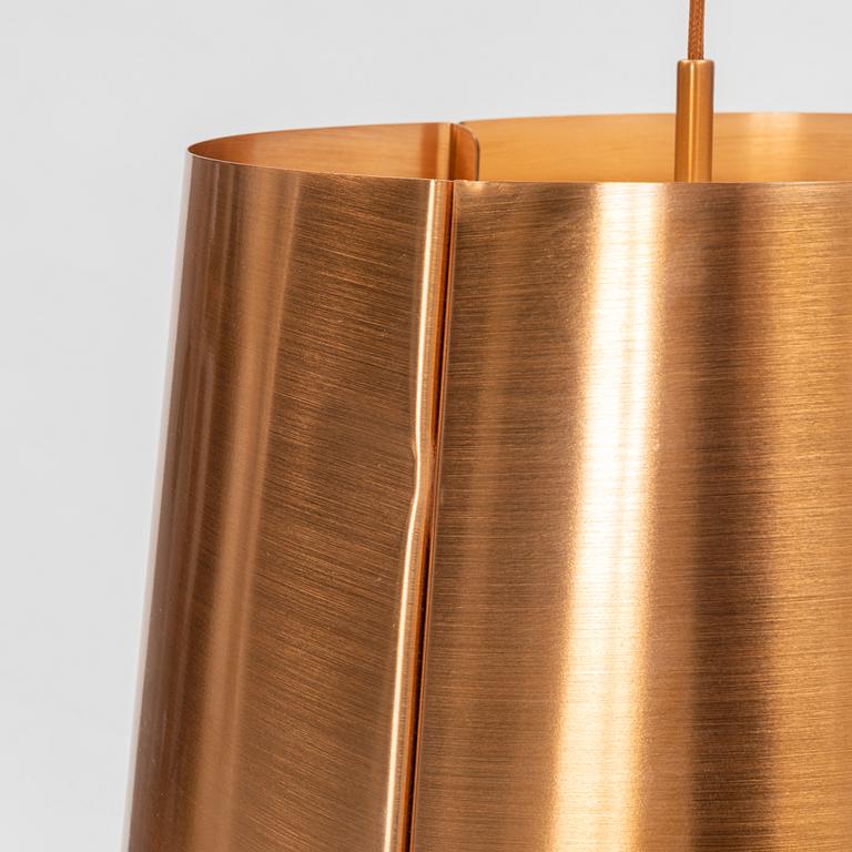 Jonas Lindvall,  a model 'W 124 Large' copper ceiling light, Wästberg.