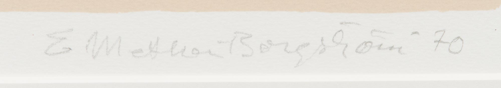 serigraph, signed and dated 70, numbered 38/90.