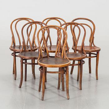 A set of six chairs,Thonet and Thonet-style, 20th century first part.