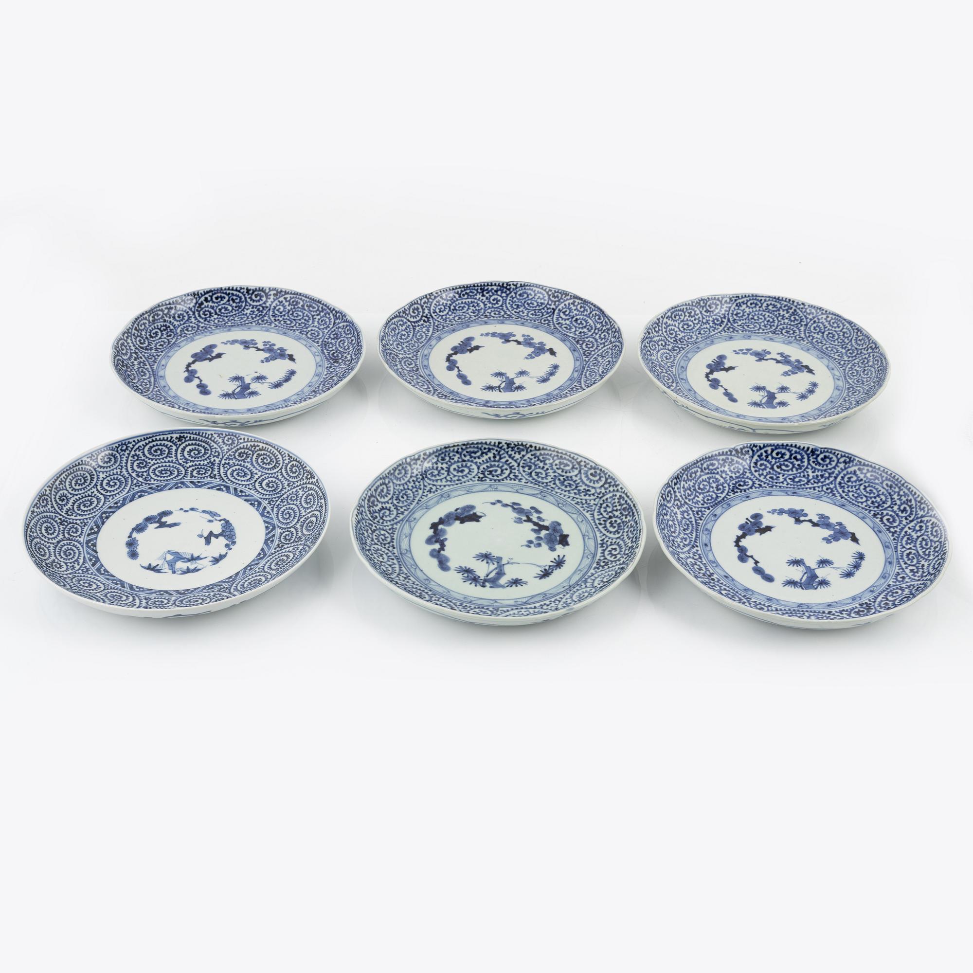 Servisdelar, porslin, 13 st, Japan, Meiji (1868-1912).