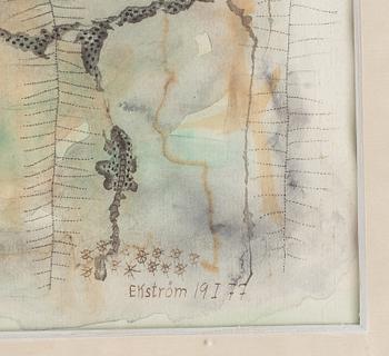 Thea Ekström, watercolour, signed Ekström and dated 19 I -77.