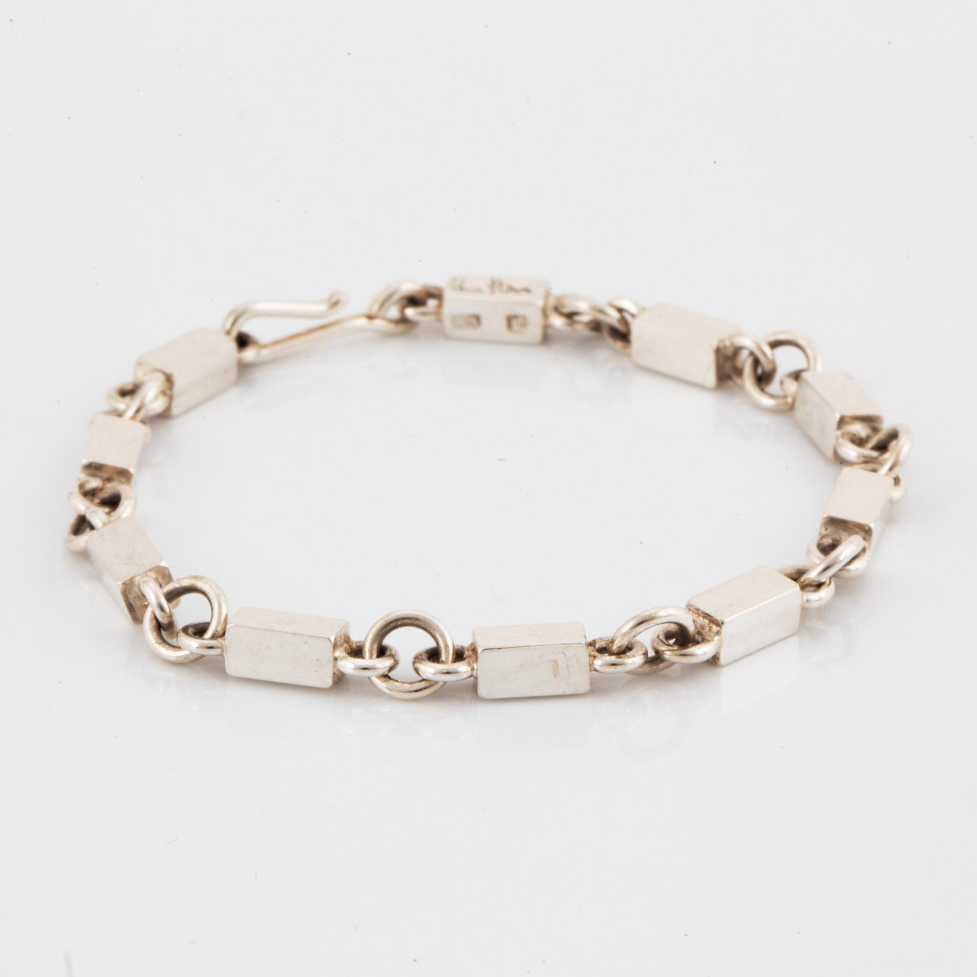 WIWEN NILSSON, bracelet, silver, Lund, 1970.