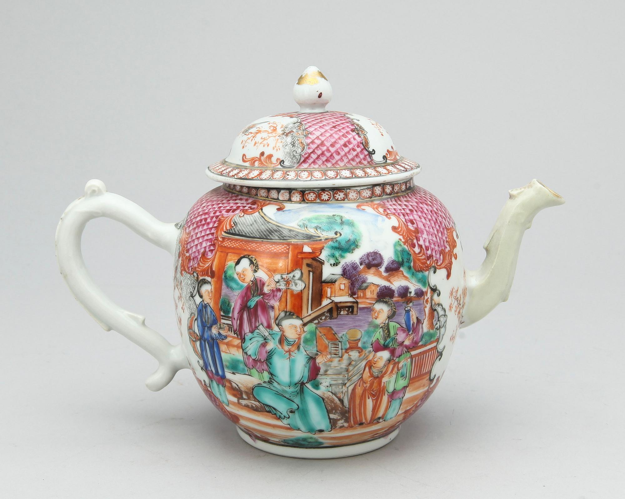 TEKANNA, porslin, Qianlong, Kina 1700-tal.