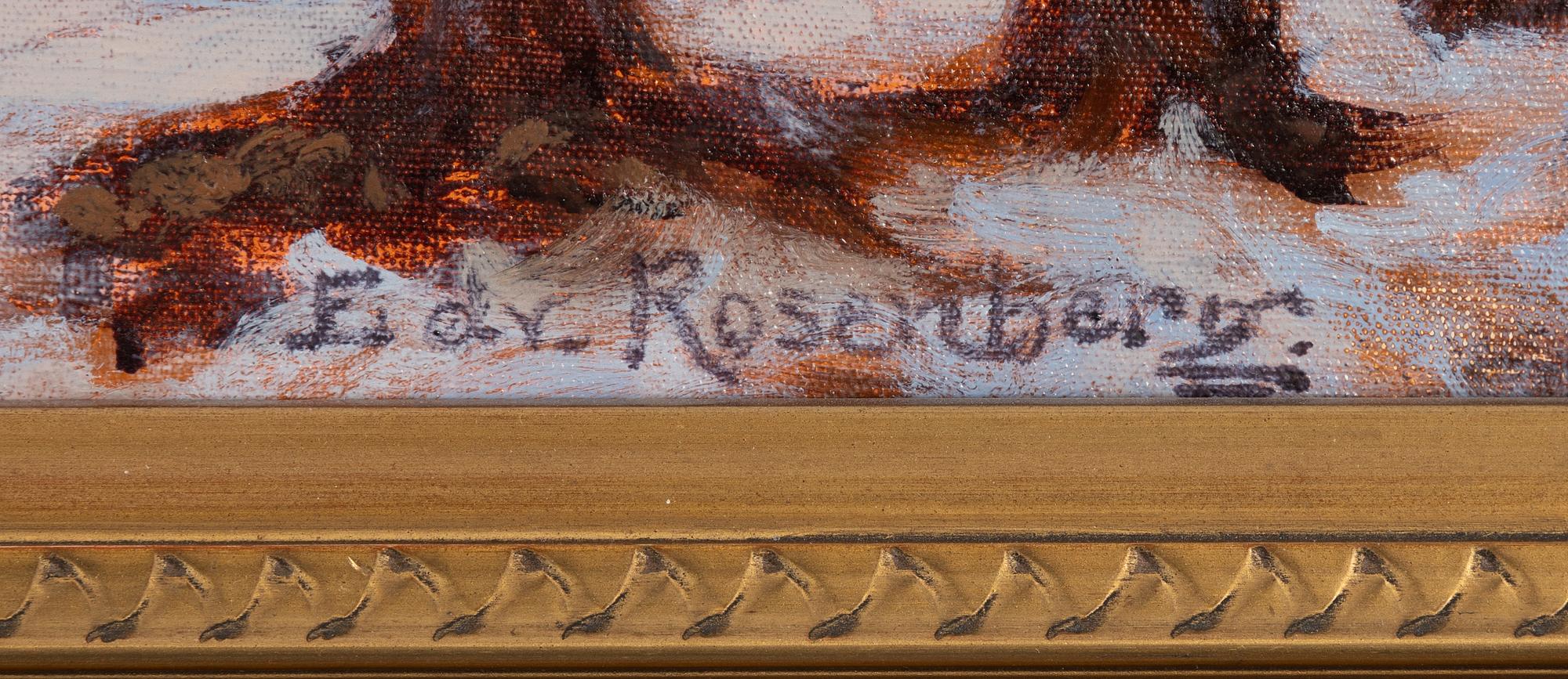 Edvard Rosenberg, oil on canvas, signed.