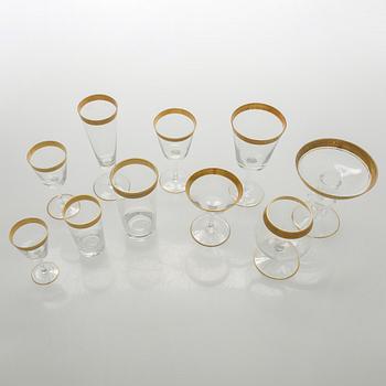 Glasservis, 74 delar, 1900-talets mitt.