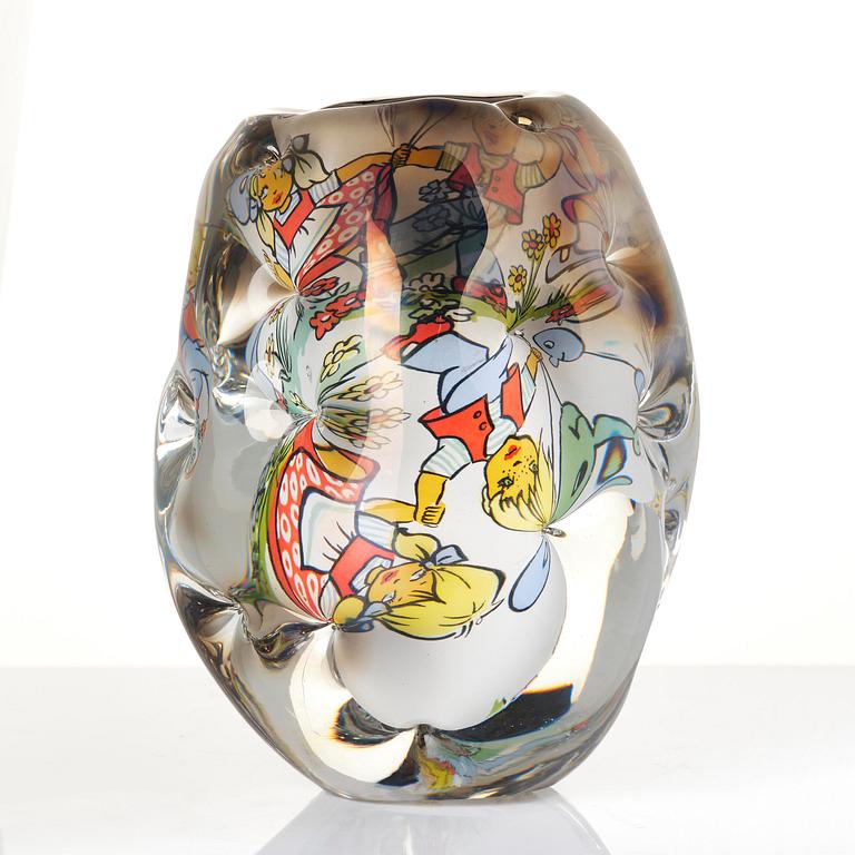 Per B. Sundberg, unik vas, "Fabula", glas, Orrefors, 2004.