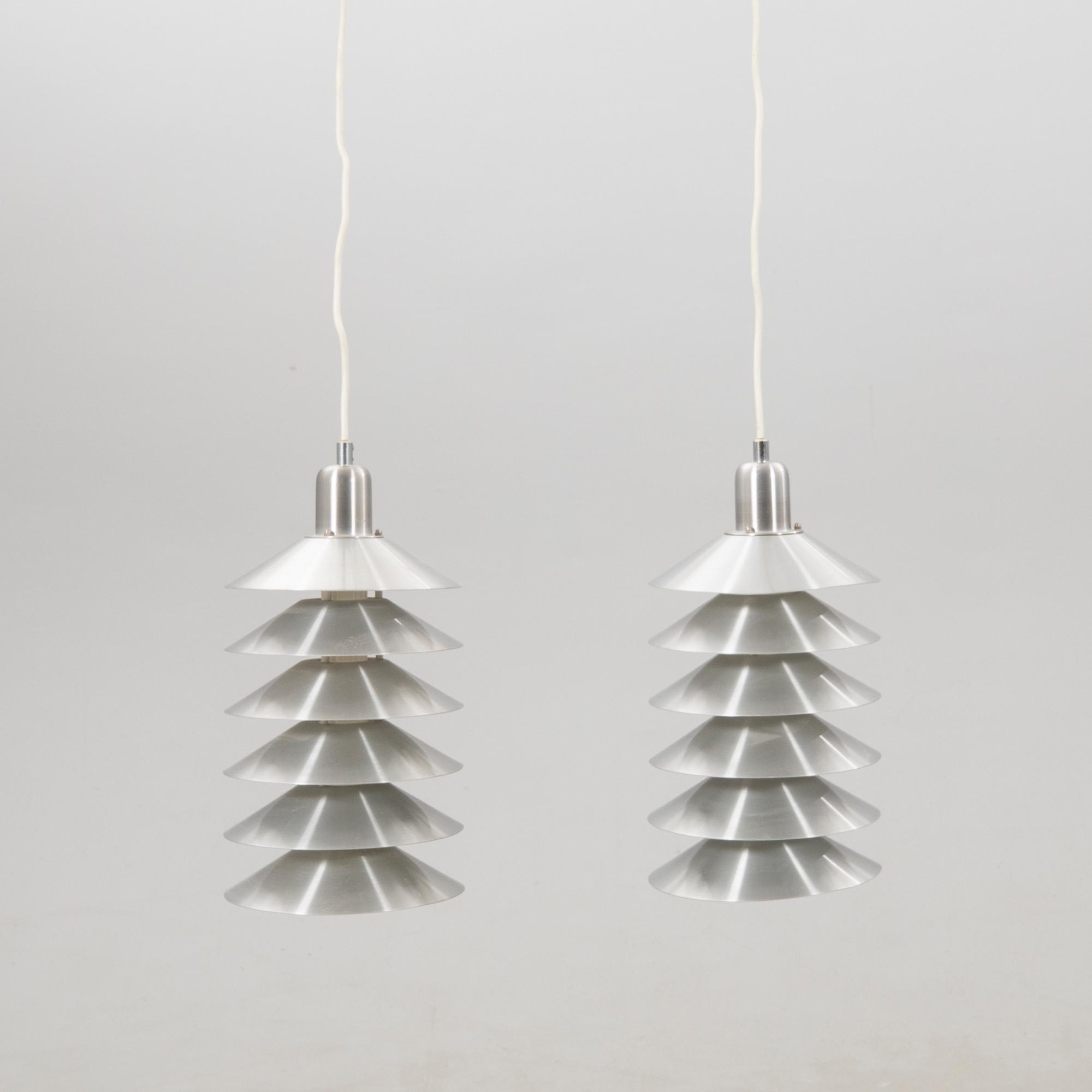 Jörgen Gammelgaard, ceiling lamps, a pair, "Tip Top 6", Pandul 1960s/70s.