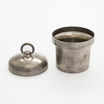 Bertel Gardberg, a lidded pewter jar, Hopeatehdas Oy, Helsinki.