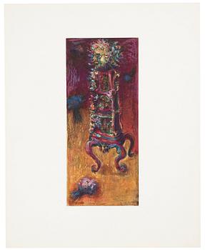 CO Hultén, mixed media on board, signed and executed 1946.