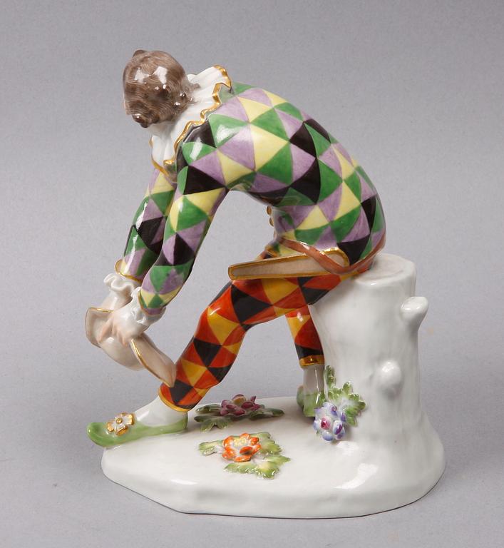 FIGURIN, porslin, Meissen. 1900-talets början.